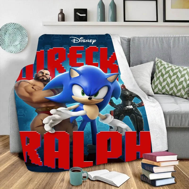 

Cartoon Nap Blanket Sonic The Hedgehog Knuckles Silver Shadow Game Peripheral High-value Creative Lazy Air-conditioning Blanket