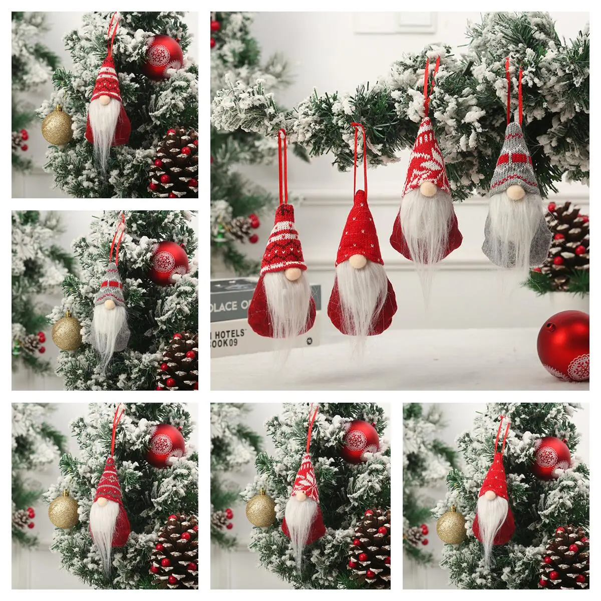 

Christmas Tree Decorations Red Hat Faceless Santa Doll Decoration Pendant Festive Party Supplies Christmas Decoration 2023