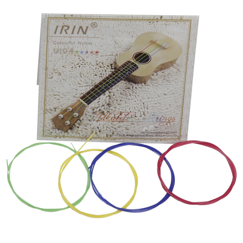 

IRIN Ukulele Strings Durable Replacement New Nylon 4Pcs/Set Ukelele String Set Mini Guitar String Instrument Part Accessories