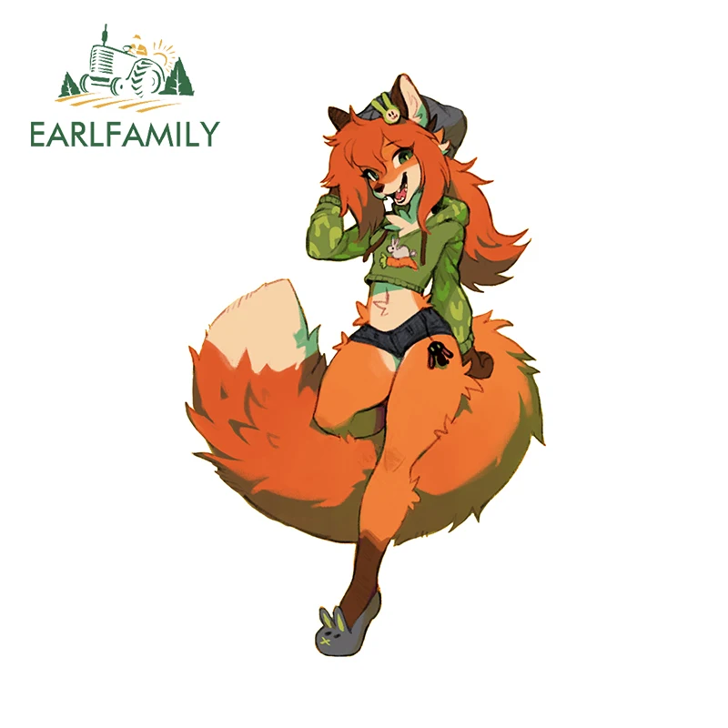 

EARLFAMILY 13 см × 8 см пушистые наклейки для автомобиля с отличным сердечком, красочные художественные наклейки в стиле граффити, аксессуары для украшения личной автомобиля
