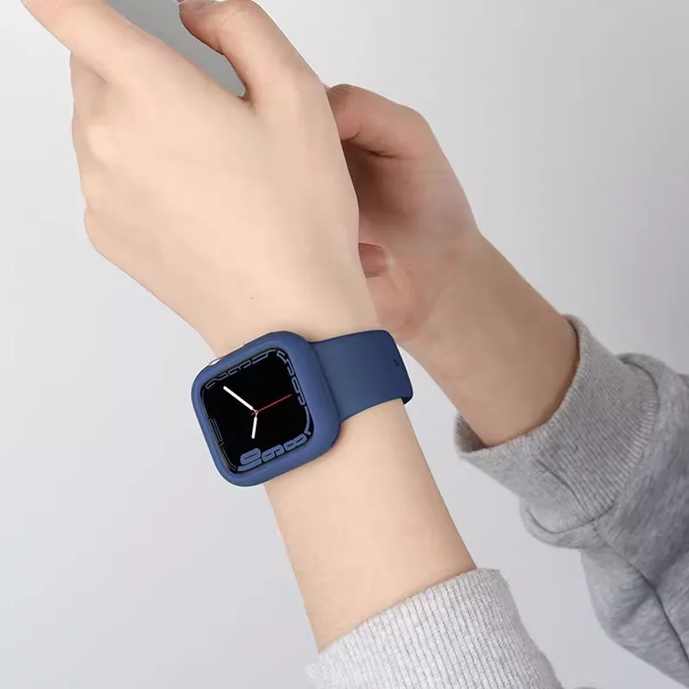 Мягкий силиконовый чехол-бампер для Apple Watch 464544 мм, 424140 мм – совместим с сериями SE11109876, защитный чехол (art.: 3920dbd2c0e32) - 3920dbd2c0e32
