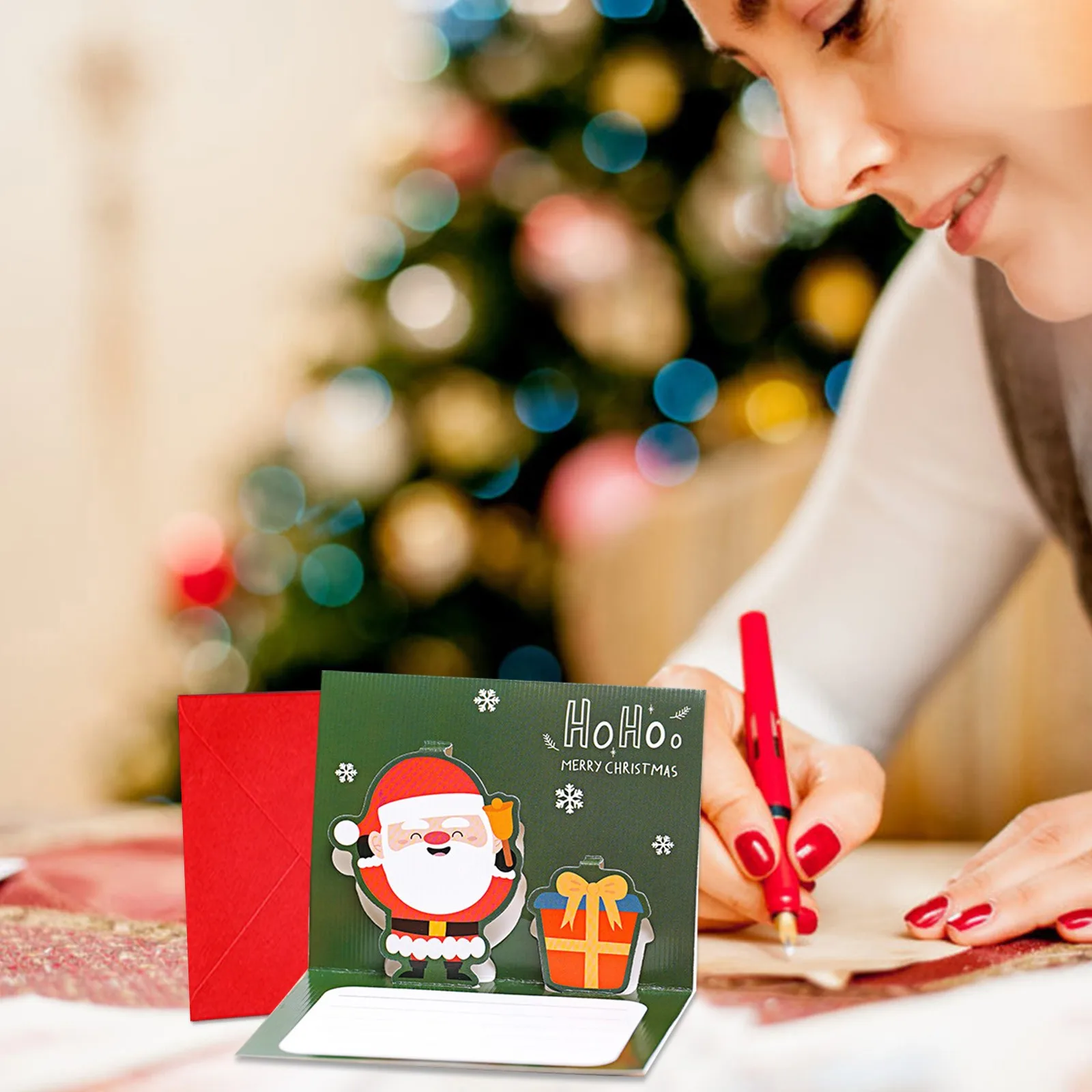 3D Креативная Рождественская Открытка Складная Конструкция Тема Долина