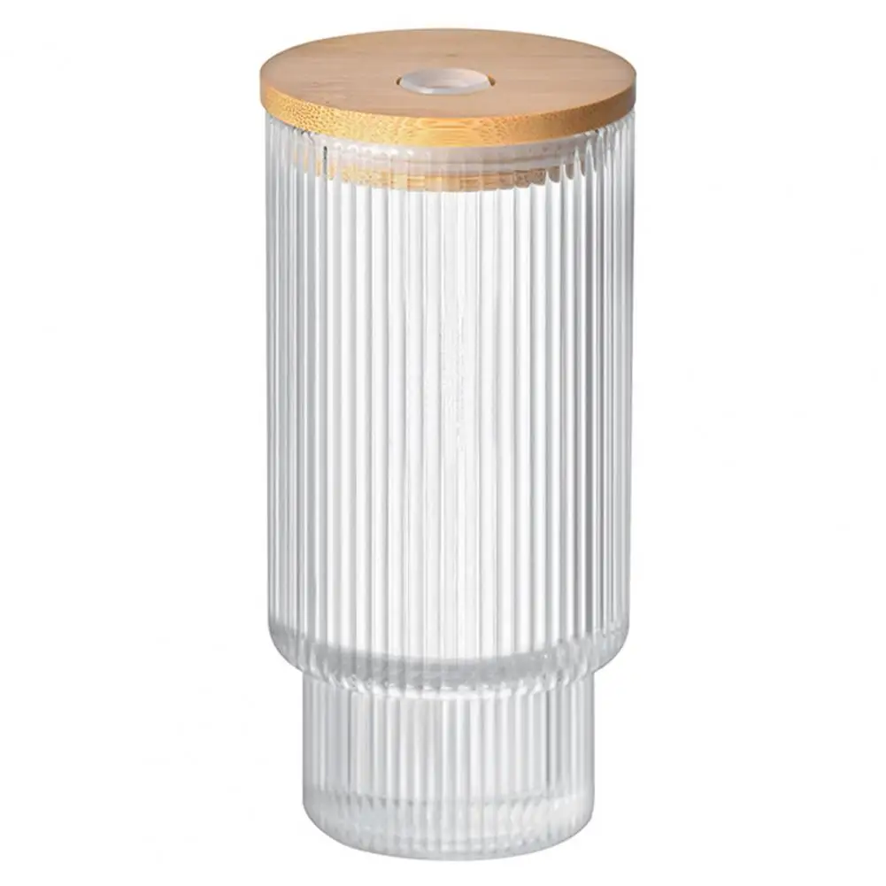 

4 шт. простой стакан для кофе с широким горлом, стеклянная деревянная крышка для виски, многофункциональная стеклянная чашка для льда, кофе, пива