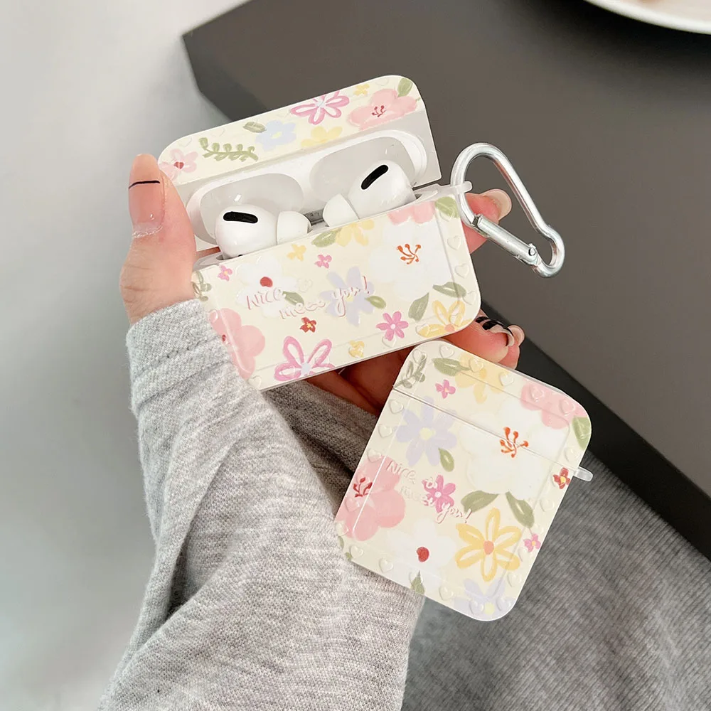 

Чехол для наушников Apple Airpods 2 1 с цветочным принтом