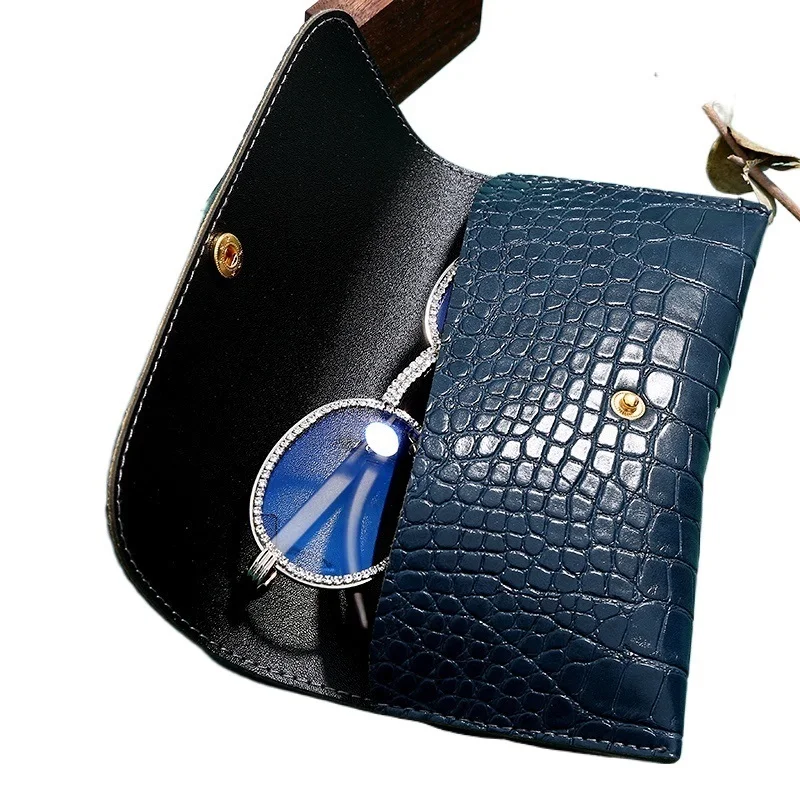 

NEW 2022 Fashion Women Portable Glasses Case PU Leather Foldable Glasses Box For Eyeglass Oversize Sunglasses Bag Holder