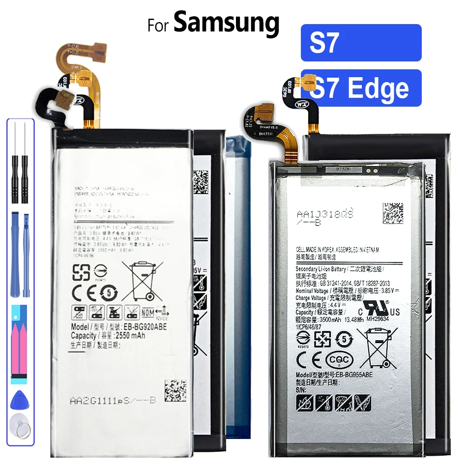 

EB-BG930ABE EB-BG935ABE Battery For Samsung Galaxy S7 G930 G930F SM-G9300 S7 Edge S7edge G935 G935FD SM-G935F Li-ion Replacement