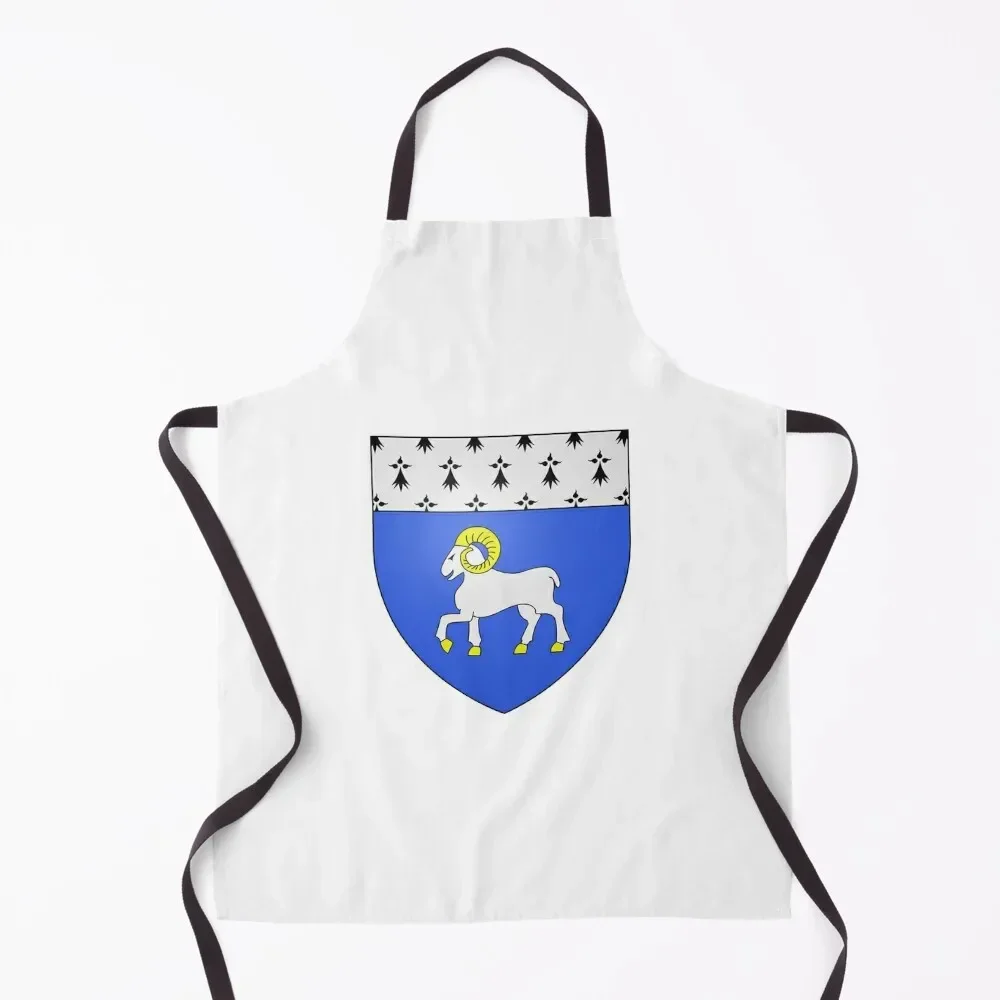 Герб Quimper Франция Фартук для кухни Кухонные аксессуары 2022 рождественская