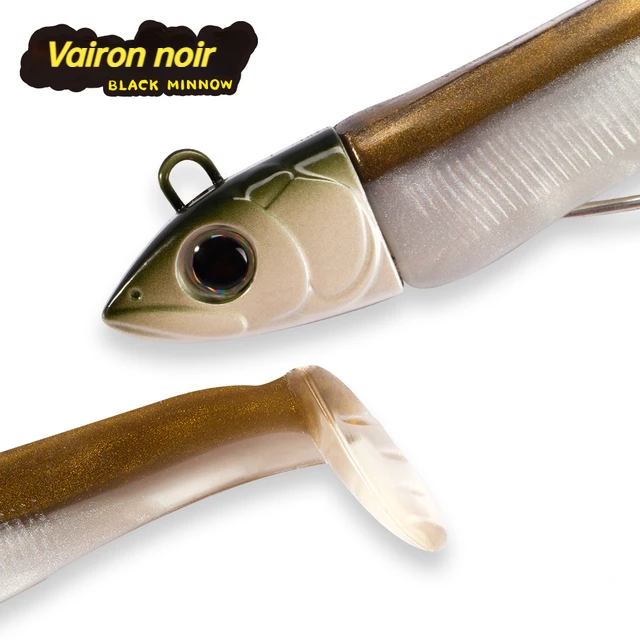 

Fishing Black Minnow Soft Lure Jig Head Easy Shiner Artificial Silicone Wobbler Swimbait Predator Bass Pike Perch Leurre Souple