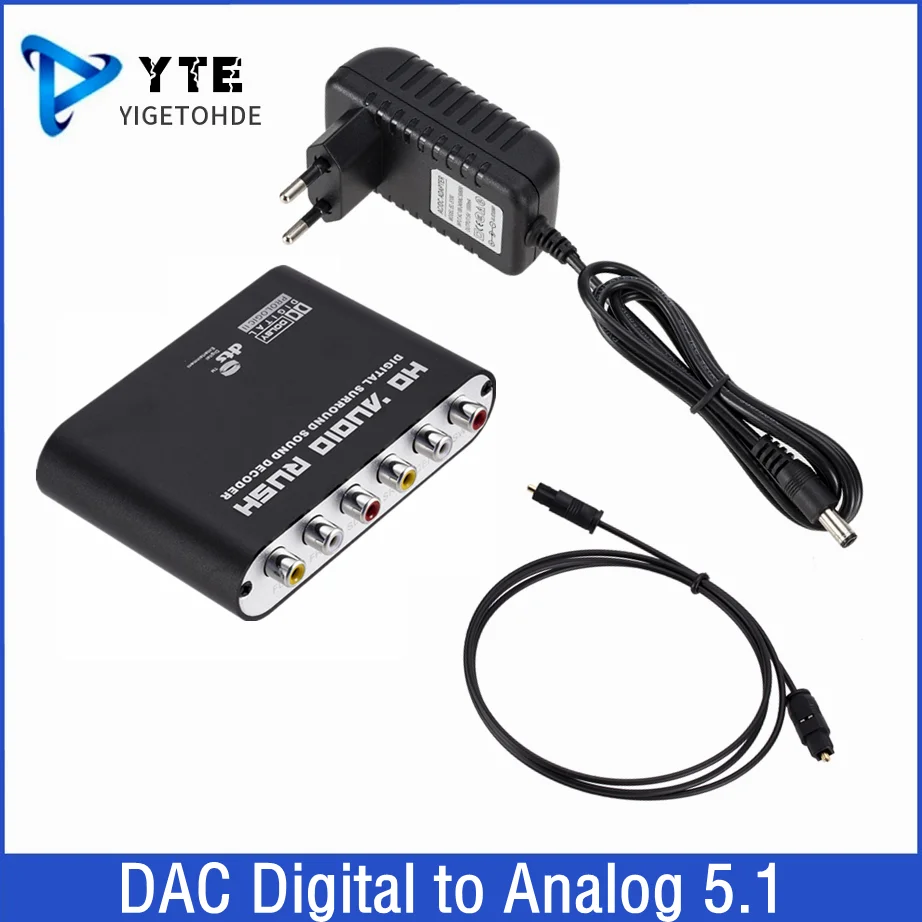 

Digital to Analog 5.1 CH Audio Decoder Amplifier SPDIF Coaxial to RCA DTS AC3 Optical Digital Amplifier Analog Converte For TV