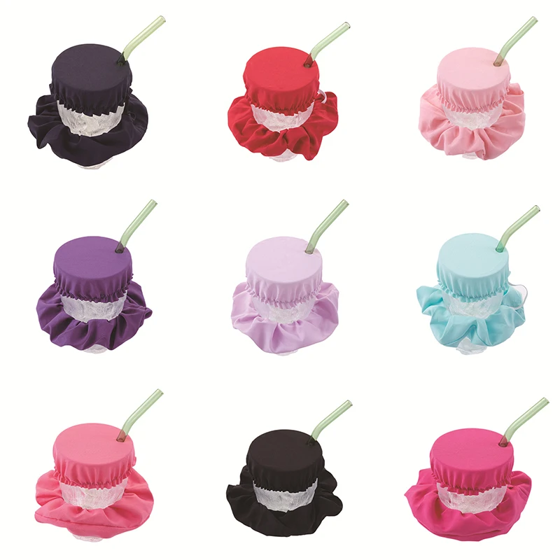 

Cup Cover Hair Tie Bar Club Spiking Prevention Scrunchie For Women Girls Drink Cover Scrunchie Headband Hair Accessor Hair Ring