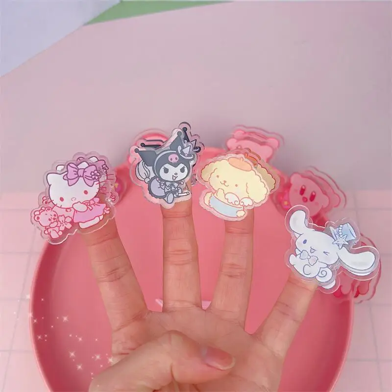 

Sanrioed Kawaii Anime Cartoon series HelloKitty Kuromi Cinnamoroll Creative cute girl fixed clip Student stationery clip gift