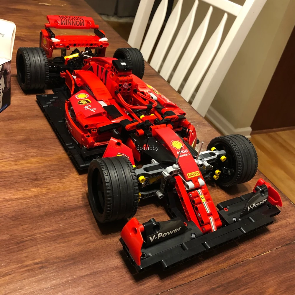 

Экспертный креативный высокотехнологичный город супер скоростные чемпионы гоночная Формула автомобиль RSR строительный блок блоки Moc модул...