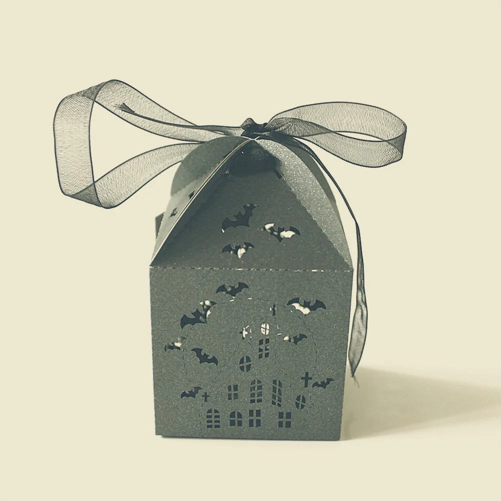 

Paper Boxes Hollowed Out Box Case Wedding Bat Weddingiridescentfavor Pattern Castle Party Chocolates Giftcandy Design