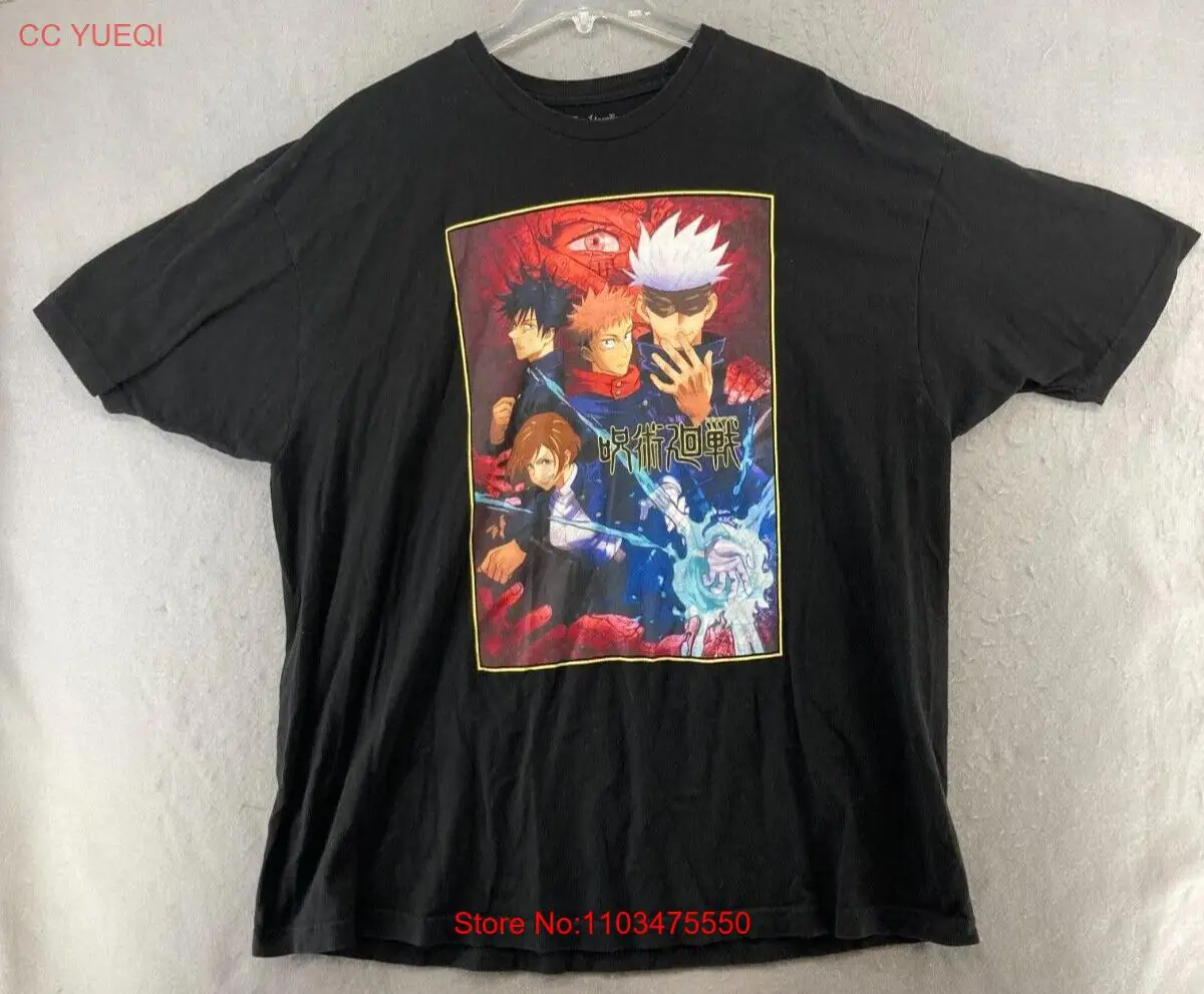Юютсу кайсен Мужская футболка 3XL черный аниме