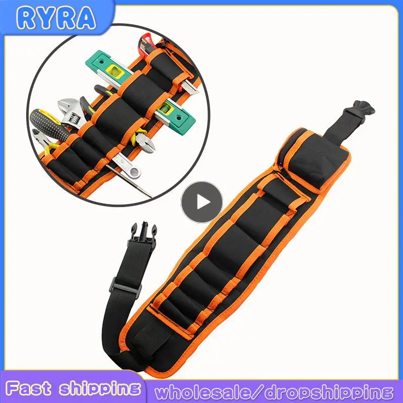 

1~7PCS Canvas Tool Bag Electrician Waterproof Tools Kit Waist Belt Bag Pouch Waterproof Portable Tool Kit Tools Packaging
