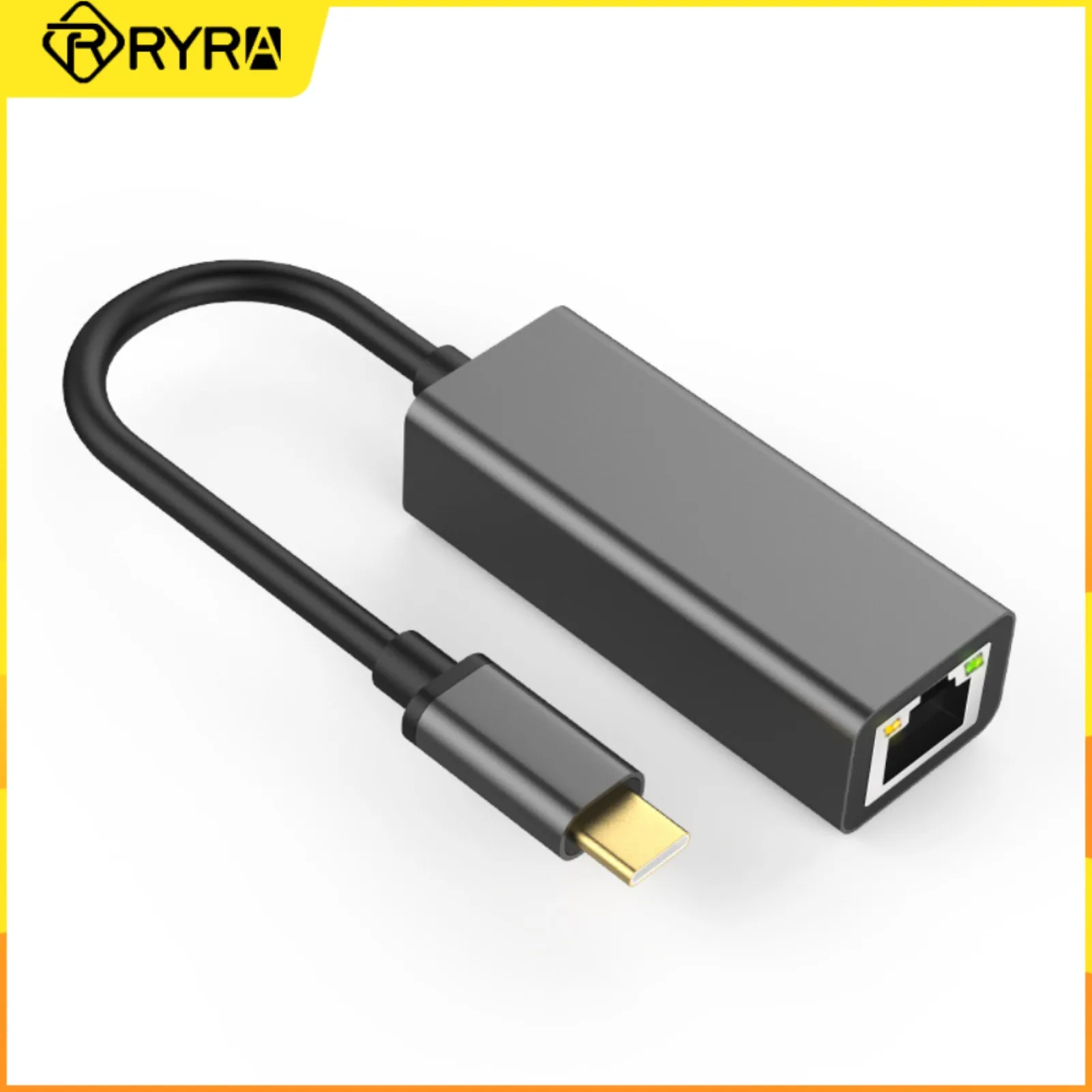 

Конвертер сетевой карты RYRA USB Type-C к RJ45 Ethernet адаптер сетевой Lan Интернет-кабель для MacBook PC Windows XP 7 8 10