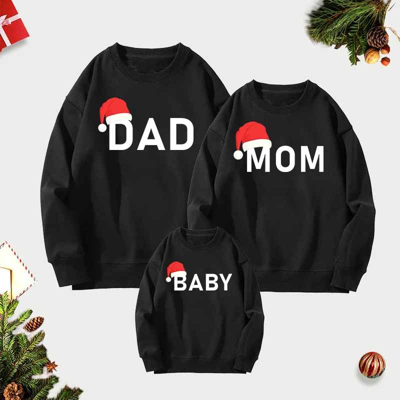 

Семейный Рождественский свитер, Рождественский трикотажный комплект одежды для папы, мамы и ребенка, свитшот для мужчин и детей, джемпер для пар и младенцев, Семейный комплект