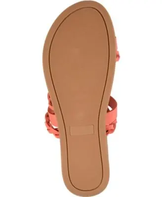 Women's  Colette Strappy Slide Coral Faux Leather 10 M