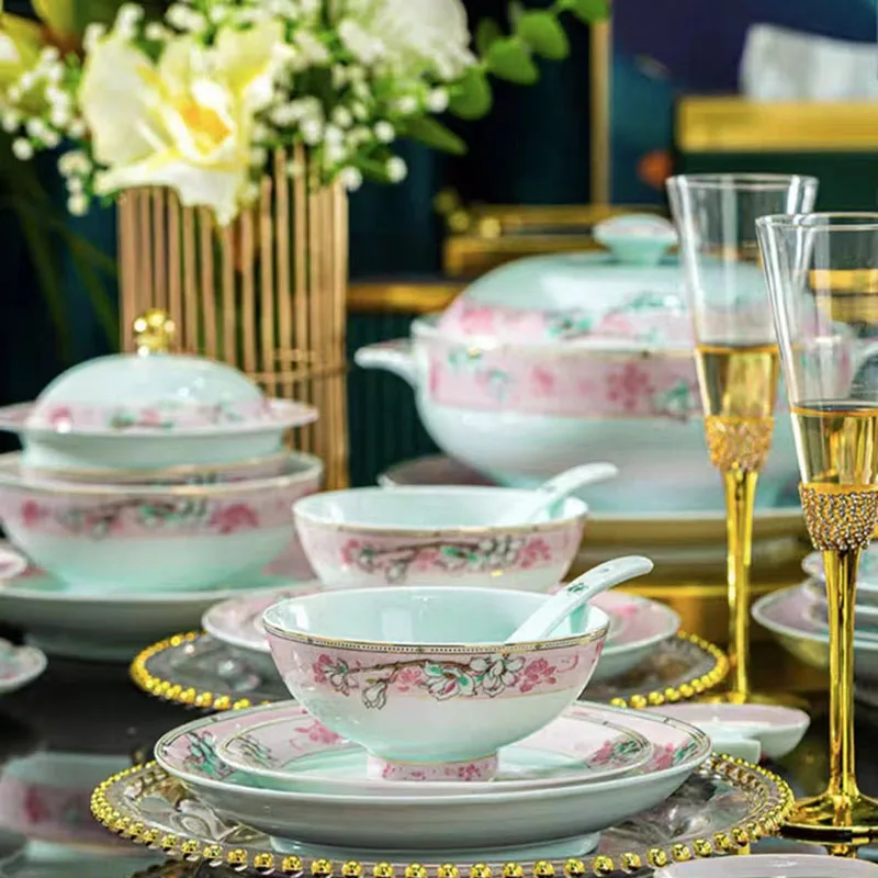 Креативная керамическая тарелка ручная роспись цветочный рельефный Декор