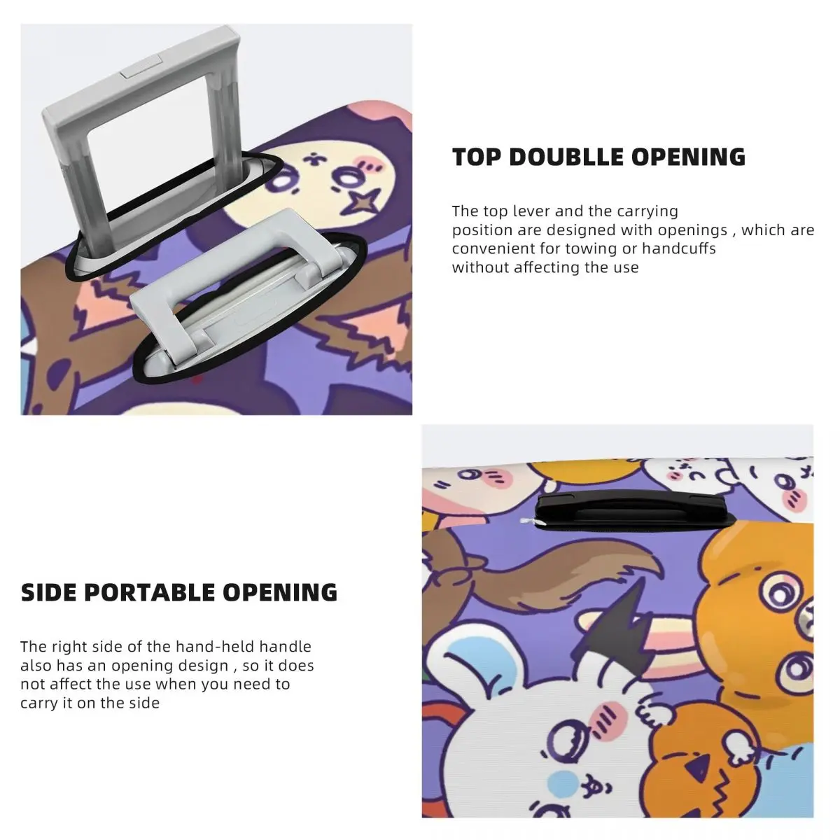 Чехол для чемодана Chiikawa на Хэллоуин деловая защита лента полета принадлежности