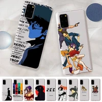 cowboy bebop phone case for samsung s20 s10 lite s21 plus for redmi note8 9pro for huawei p20 clear case