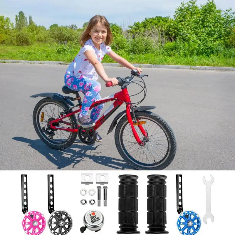 Rowerowe koło pomocnicze Migające z dzwonkiem Stabilizator jazdy dla 12 14 16 18 20 cali Single Speed