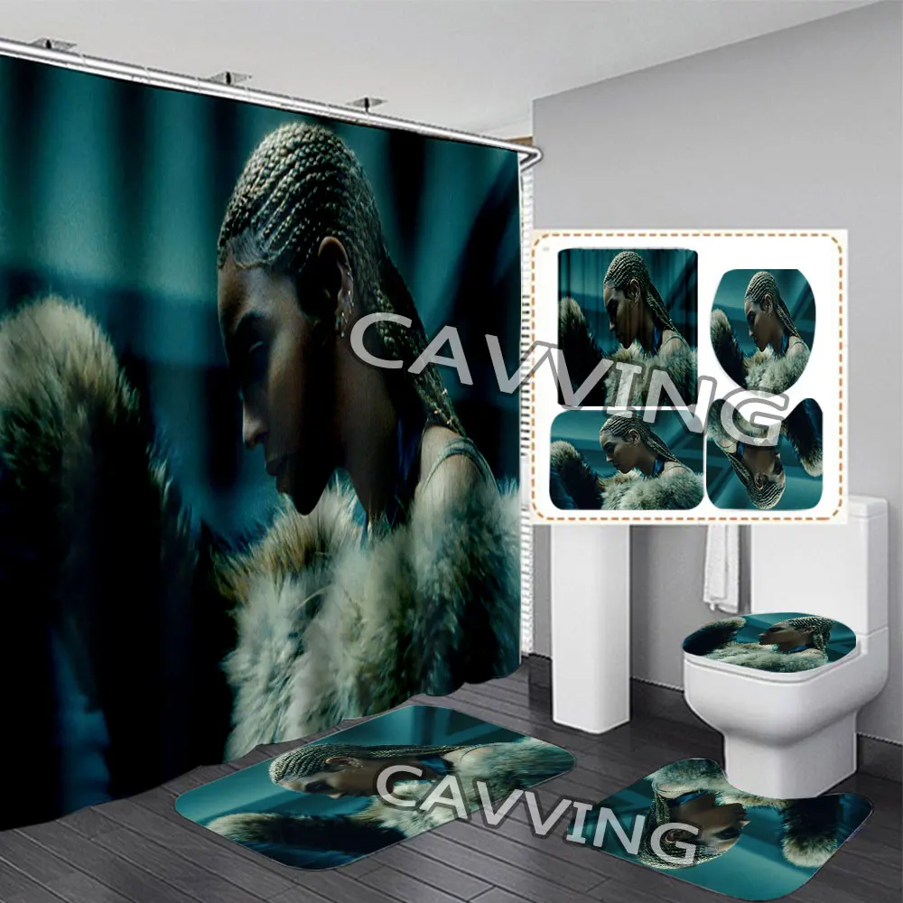 

Beyonce 3D Shower Curtains Waterproof Bathroom Curtain Anti-slip Bath Mat Set Toilet Rugs Carpet Home Decor H01
