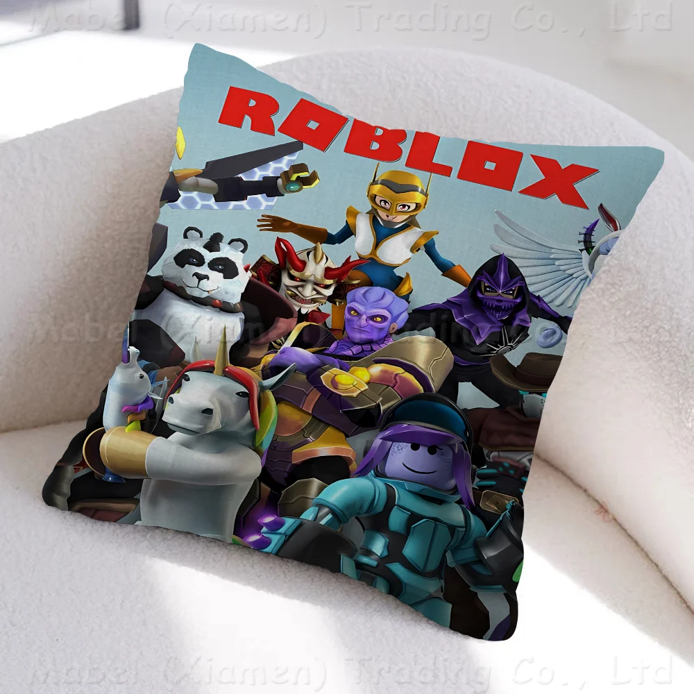 Sandbox Game DynaBlockses R_Robloxes Personalized Picture Text Home Decorative Pillows Household Gifts 45x45cm