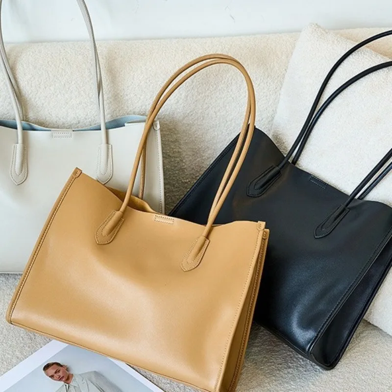 Вместительная сумка-тоут из воловьей кожи женские универсальные мягкие