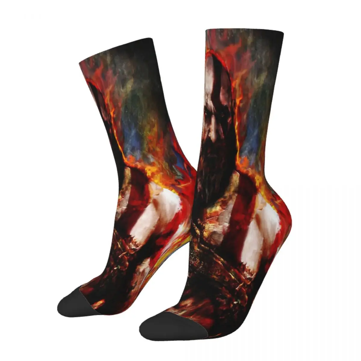 

Kratos God of War Game Socks Male Mens Women Autumn Stockings Polyester