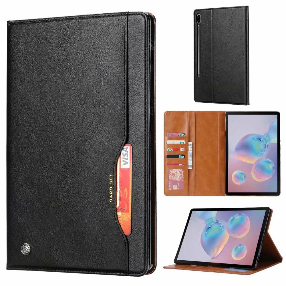 Leather Case For Samsung Galaxy Tab S7 Plus 12.4 T970 T975 Tablet Shockproof PU Leather Flip Cover For Tab A7 S7