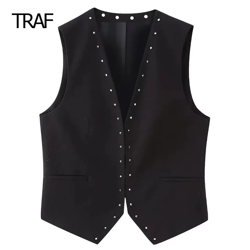 

Женский жилет с V-образным вырезом, без рукавов