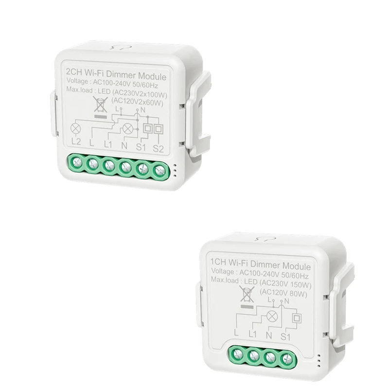 

Tuya Led Wifi Dimmer Light Switch Module With 2 Way Control, Smart Bulb Dimmer Switch Work For Alexa Google Home