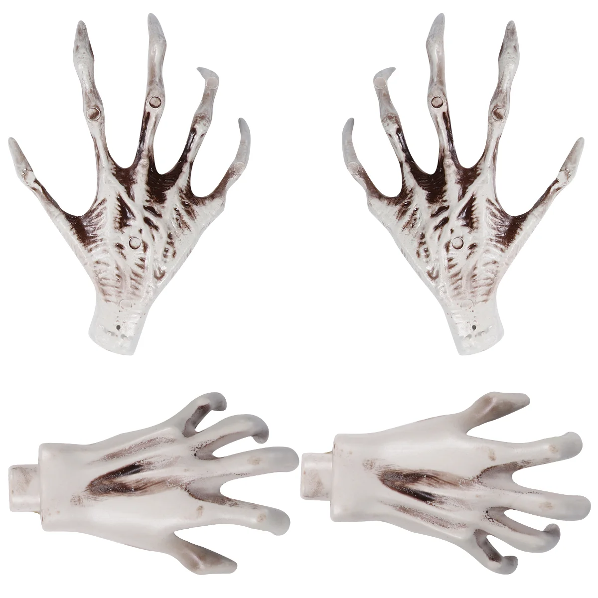 

2 Pairs Hand Bone Sculpture Hand Bone Patio Decor Small Props Clearance