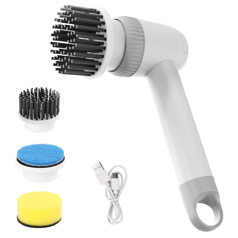

Cordless Electric Spin Scrubber Electric Cleaning Brush Scrubber Replaceable Cleaning Heads Handheld Power Shower