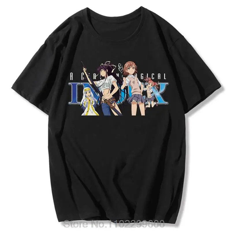 

Misaka Mikoto T Shirt Kanzaki Kaori Cotton T-shirt Summer Anime Tshirt A Certain Magical Index Men Tops Unisex Tees Casual