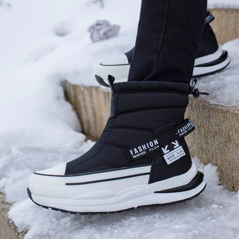 

Женские зимние ботинки, Разноцветные Теплые Нескользящие ботинки для снежной погоды, плюшевые водонепроницаемые повседневные ботинки, Botas ...