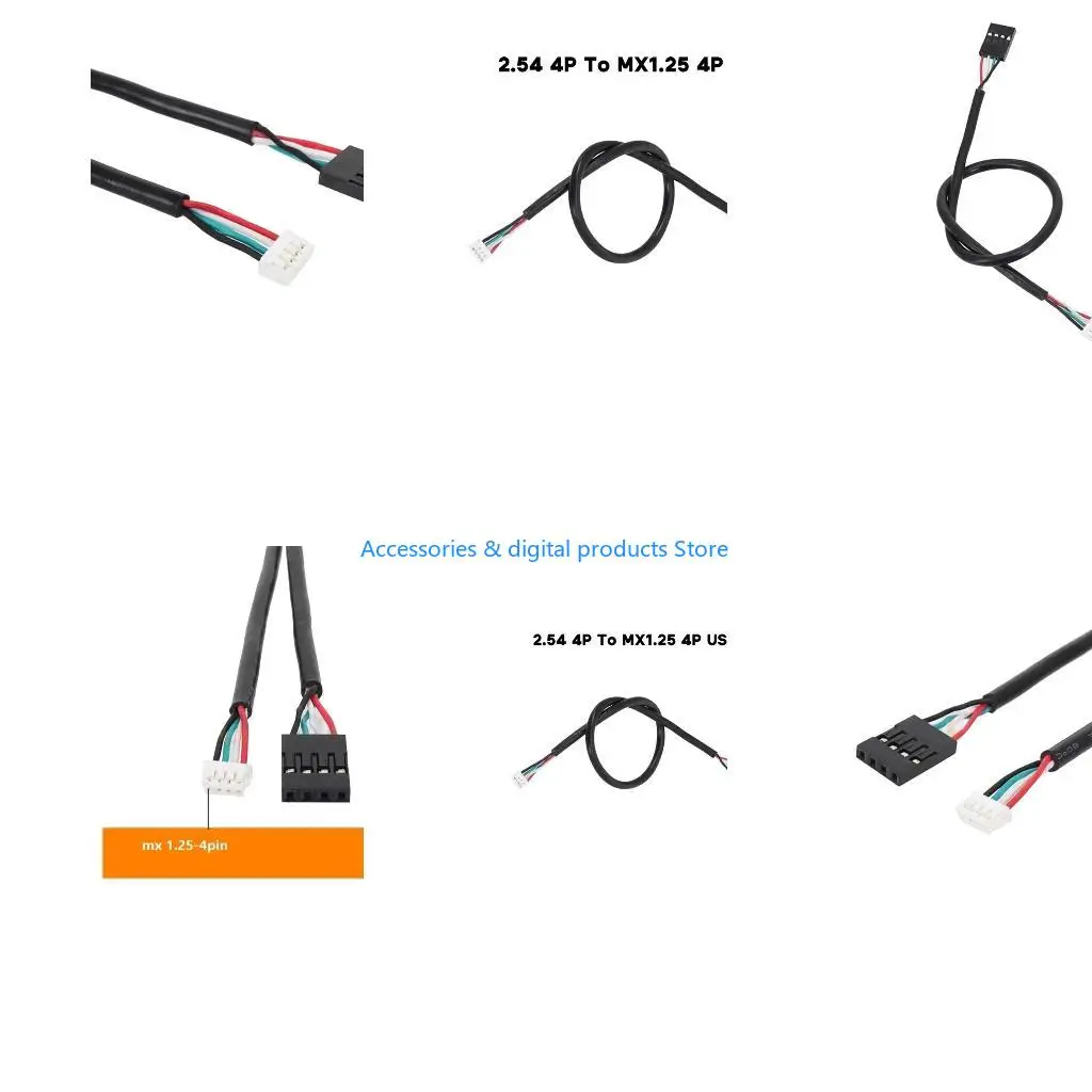 Фото 77JD НОВЫЙ USB-кабель для передачи данных 2.54-4P к MX1.25-4P 2464-26A Кабель в оболочке Кабель для сенсорного экрана 30 №1