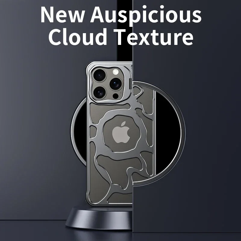 Чехол MagSafe из титанового сплава для iPhone 15 16 Pro Max металлический держатель камеры