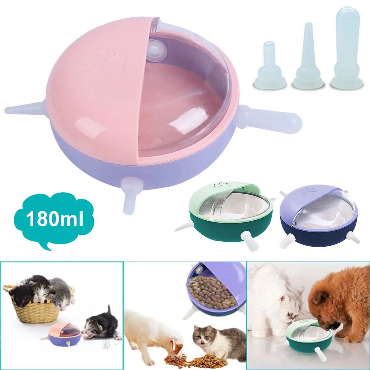 

Силиконовая Емкость 180 мл, бионическая кормушка для грудного вскармливания с 4 съемными сосками и раздвижной крышкой, портативная