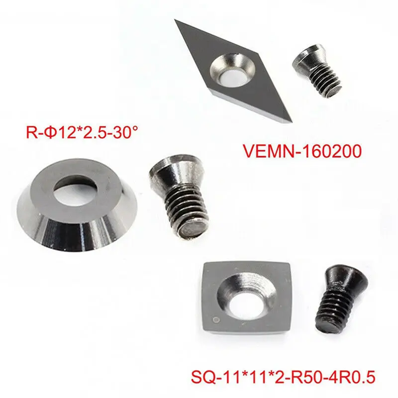 R6 Round Blade Square Blade Diamond Blade For Woodworking Carbide Cutters Inserts Set Wood Lathe Turning Tools