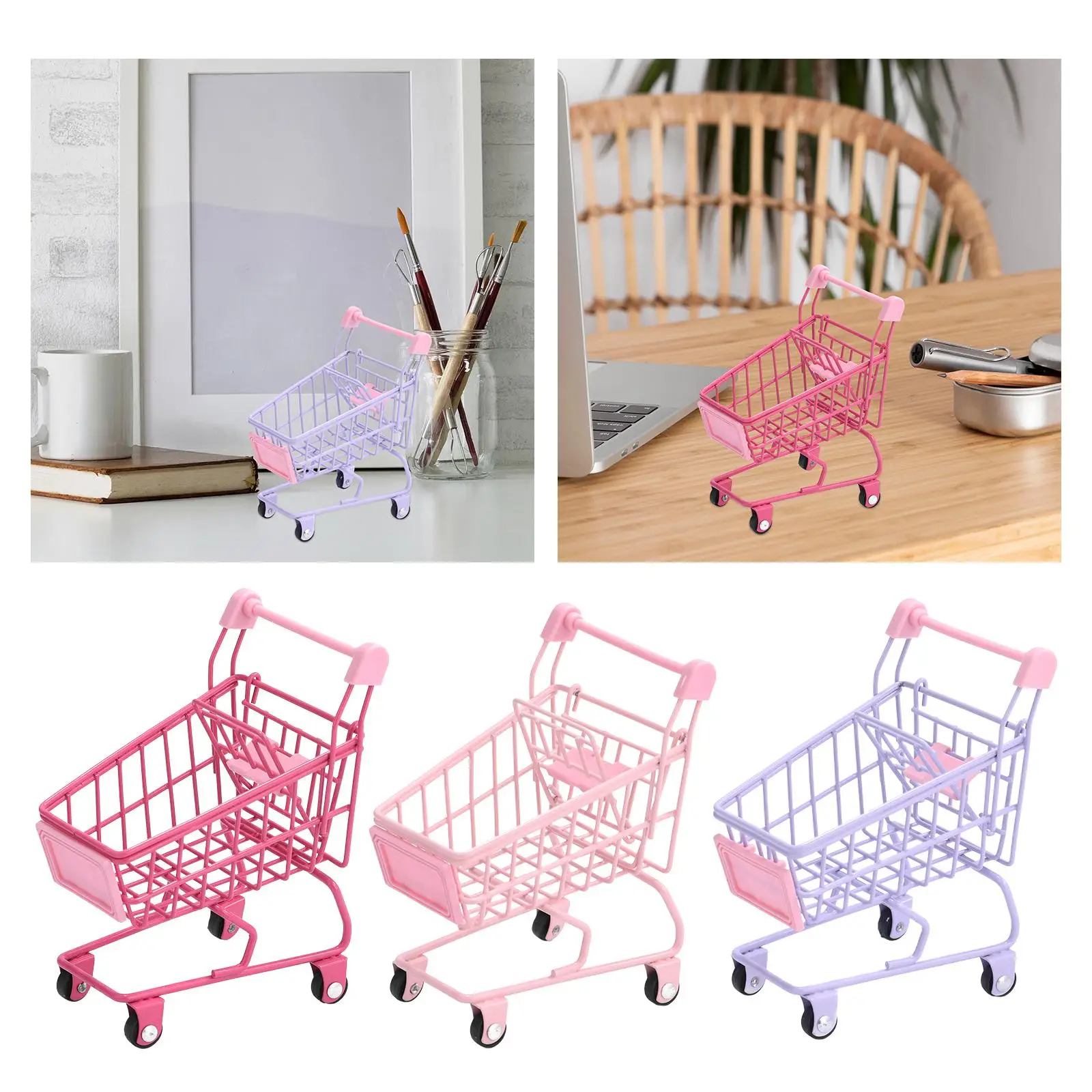 Миниатюрная корзина для покупок канцелярские принадлежности настольный