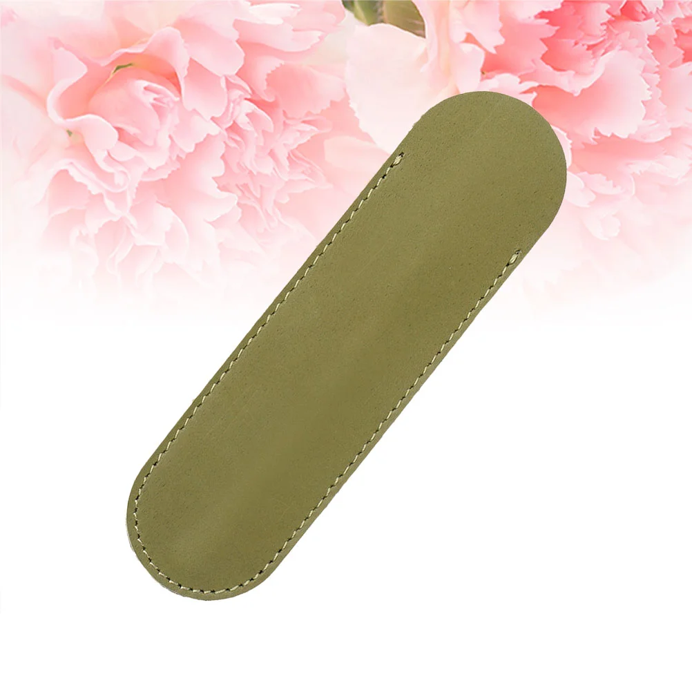 

Creative Pen Pouch Holder Single Bag Pen Case for Fountain Ballpoint Pen Olive Green Small Size