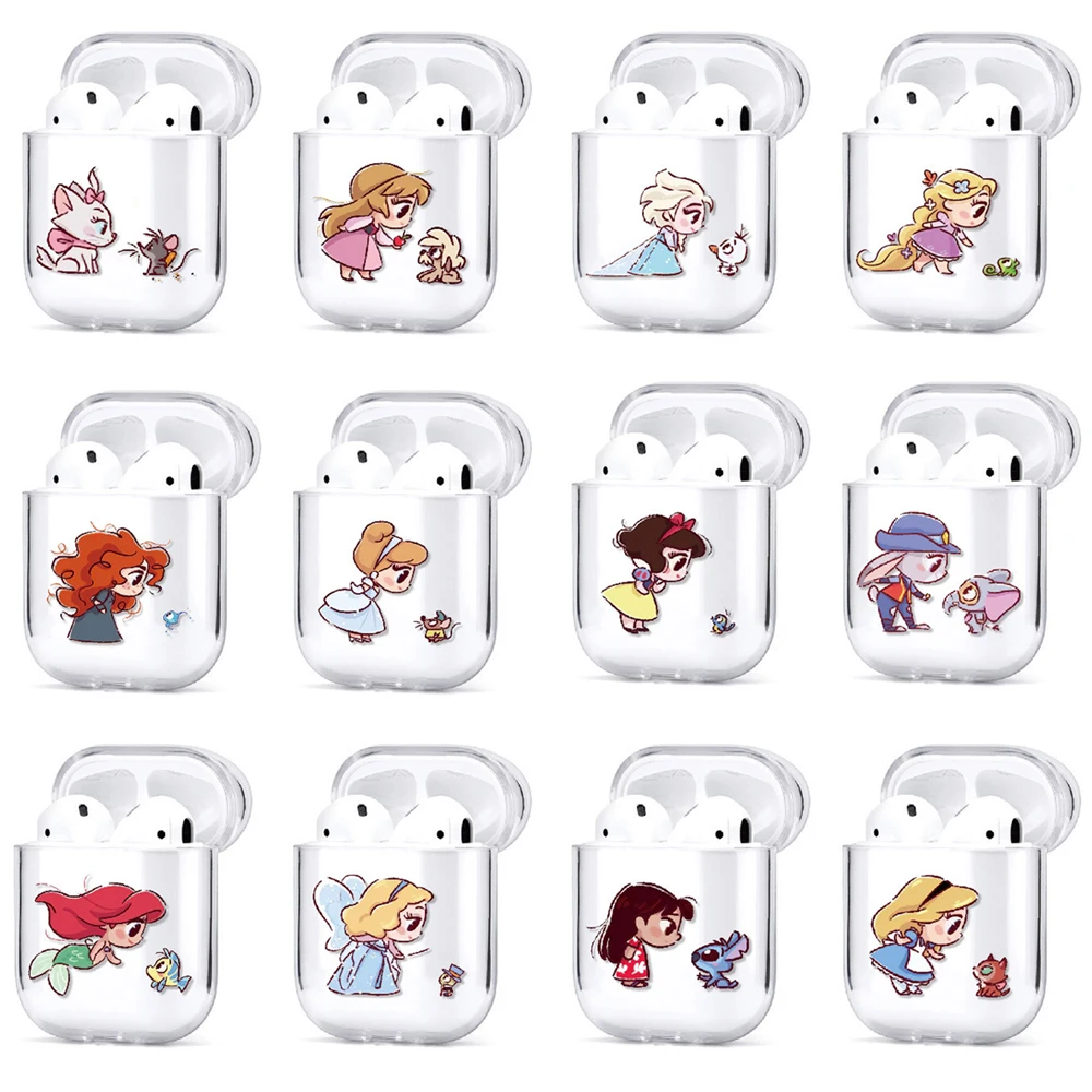 

Мультяшная принцесса, телефон для Apple AirPods 1, 2, 3, 3, аксессуары для AirPods Pro, 2, прозрачные Аксессуары для планшетов