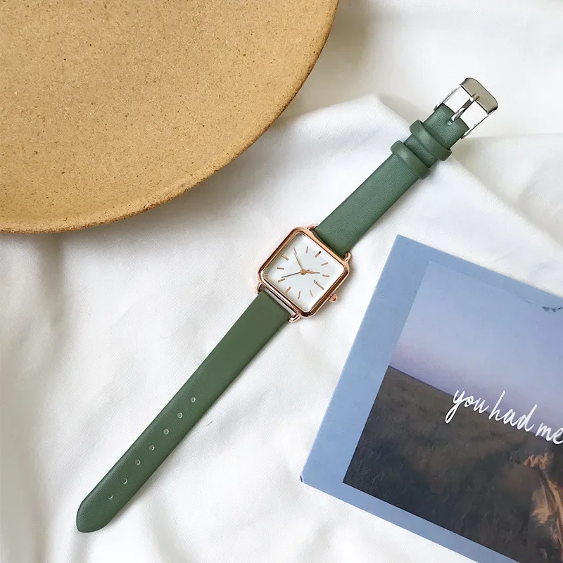 Новые Изысканные простые шикарные тонкие женские кварцевые часы маленькие