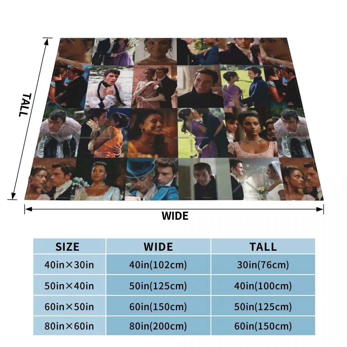 Покрывало на кровать с плюшевой подстилкой изображением Джонатана Бэйли и