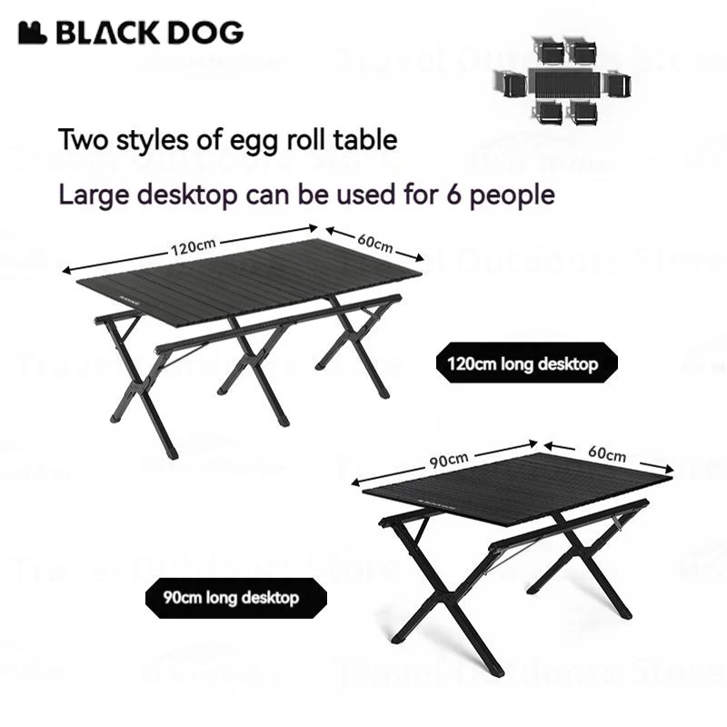 Naturehike BLACKDOG Camping Egg Roll Стол 6 3 кг Открытый складной обеденный стол для пикника