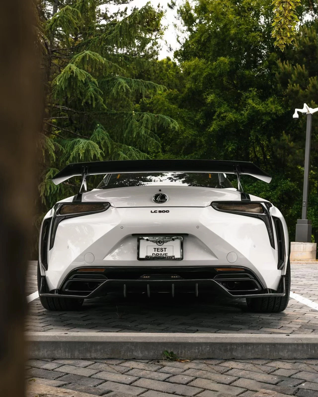 Автомобильный аксессуар сухое углеродное волокно V-образное заднее крыло для Lexus