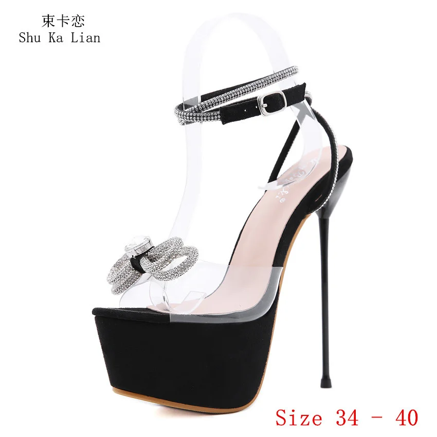 

17 CM Super High Heel Shoes Women Gladiator Sandals Woman High Heels Platform Pumps Sandals Party Shoes Plus Size 34 - 40