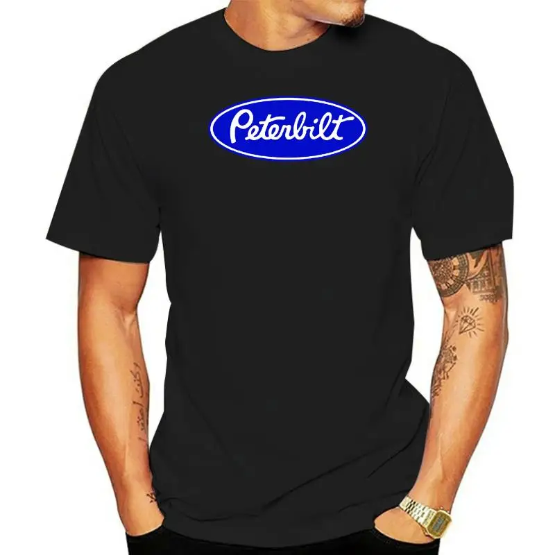

New PETERBILT Rare Logo Trucks Trucker Men's Black T-Shirt Size S to 3XL Gift Print T-shirt,Hip Hop Tee Shirt 2022 hot tees